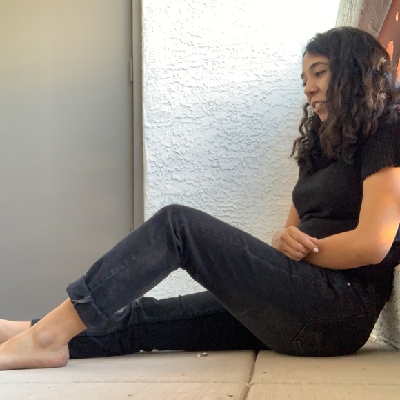 STRAIGHT SKINNY BLACK JEANS 30x32 - Picture 4 of 4